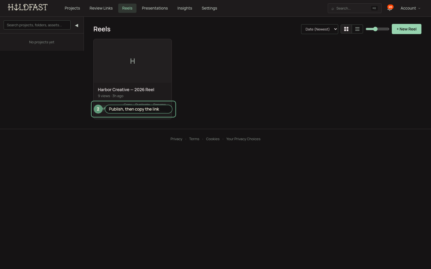The layout and branding sidebar with columns and the Publish button